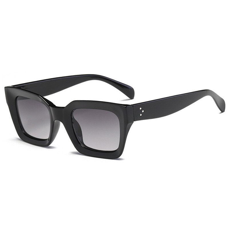 KUSH Sunglasses Square Retangular Black Frame Dark Black Lens UV 400 | eBay